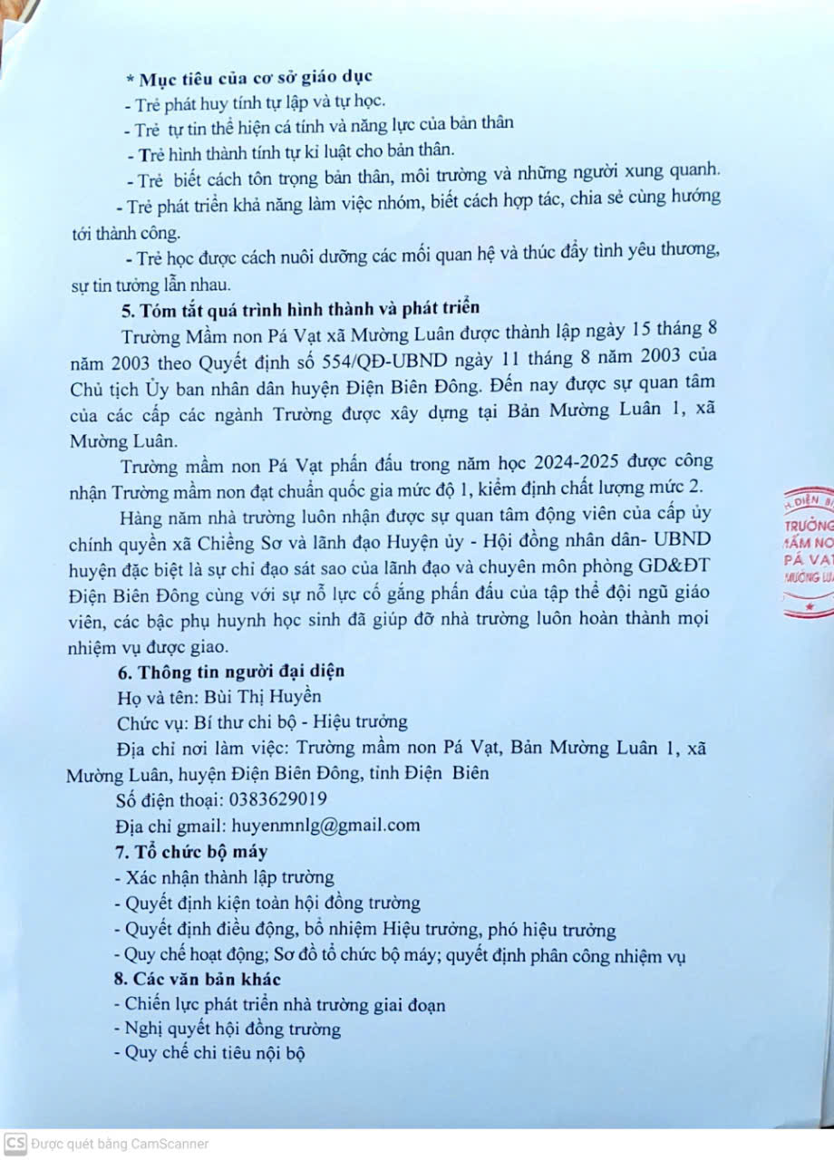 Công khai các HĐ của nhà trường